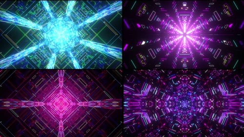 Futuristisches Korridor Vj Loop Pack