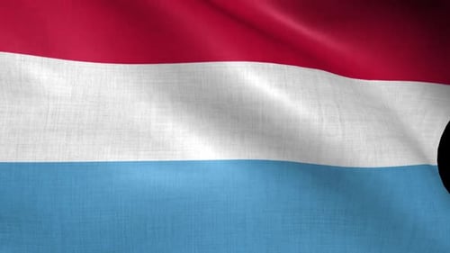 Luxembourg Flag Waving Loop Animation