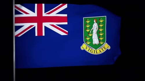 British Virgin Islands Flag Waving Animation