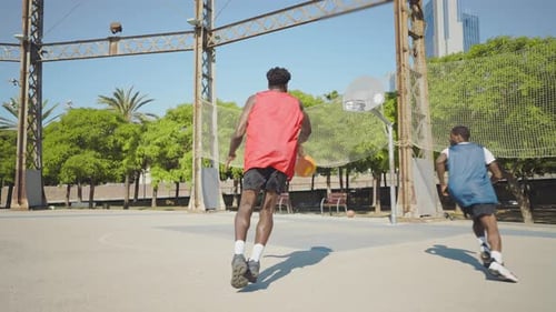 street basketball game outdoor