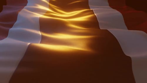 Waving Fabric Background with Dynamic Golden Light