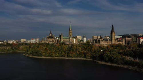 Parliament Hill Ottawa Canada Aerial view