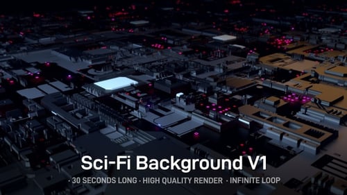 Futuristic Circuit Board Data Flow Animation