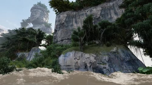 Cascade à midi