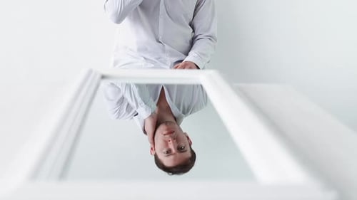 Identity Crisis Alter Ego Man Mirror Reflection