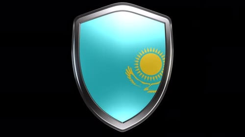 Kazakhstan Emblem Transition with Alpha Channel - 4K Resolution