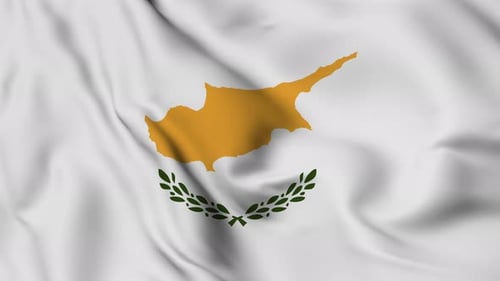Realistic Waving Cyprus National Flag Animation