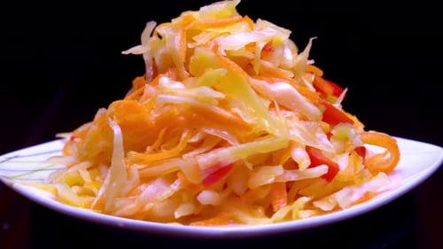 Close Up of Appetizing Sauerkraut on Plate