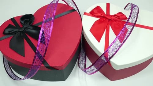 Heart Shaped Gift Boxes with Ribbons