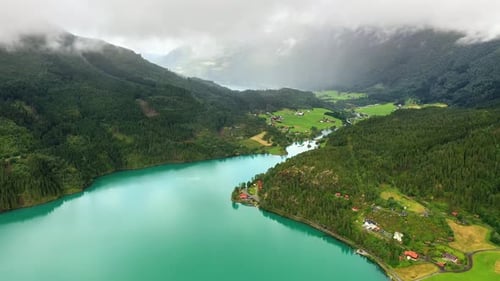 Beautiful Nature Norway Natural Landscape Lovatnet Lake
