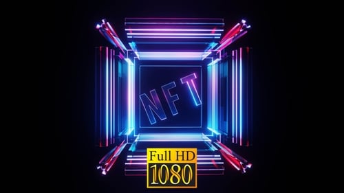 Nft in einem Glaswürfel HD