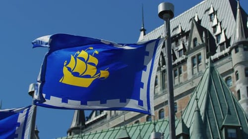 The flag of Quebec City