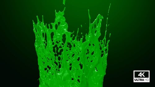 Green Paint Crown Splash & Falling Down