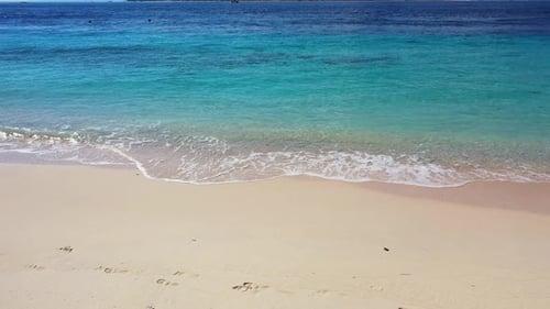 Natural drone abstract view of a white paradise beach and blue sea background in hi res 4K