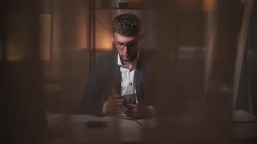 Financial Spreading Male Accountant Company Income