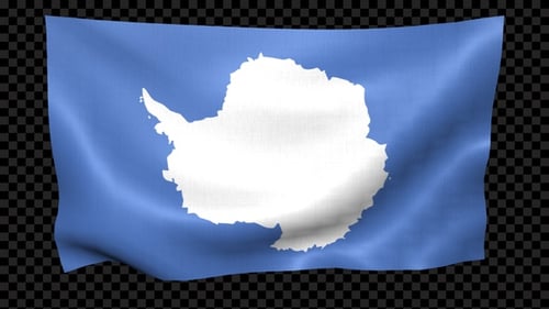 Waving Flag of Antarctica Animation