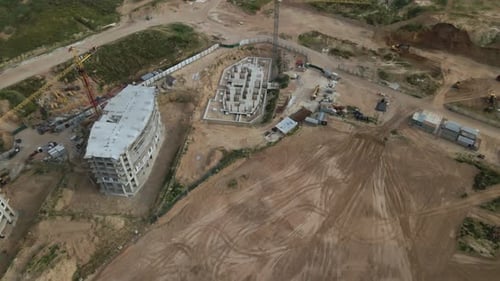 Sitio de construcción para una nueva manzana.