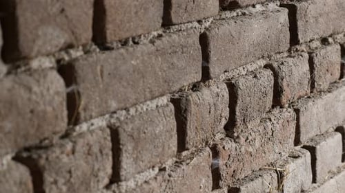 Shallow DOF house wall texture details slow tilt 4K 2160p 30fps UltraHD footage - Headers and stretc