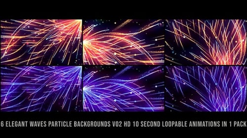 Festive Sparkling Particle Trails Background Animation Loop