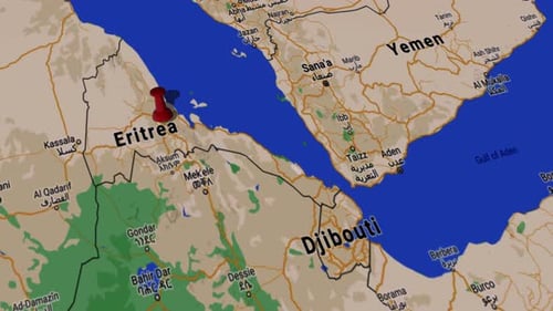 Eritrea Auf der Karte 4K