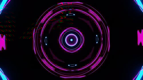 Dynamic Glowing Circles Tunnel Transition Reveal