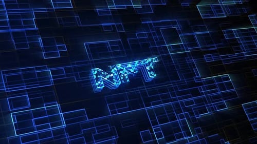 Futuristic Digital Grid NFT Text Reveal