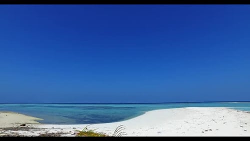 Aerial view travel of marine coastline beach wildlife by turquoise water with white sand background