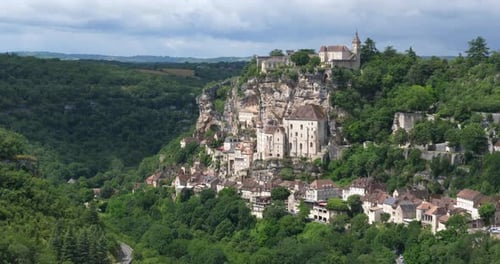 la ville médiévale de Rocamadour, département du Lot, Occitanie, France