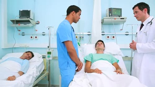 Medical staff with a patient