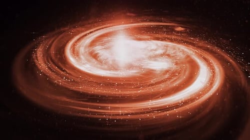 Abstract Cosmic Galaxy Swirl and Flowing Light Trails Animation