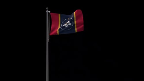 Realistic Waving Mississippi State Flag Animation