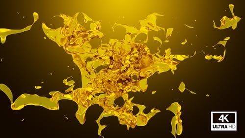 Cooking Oil Stream Splash Collision