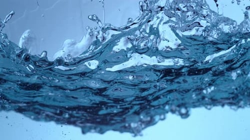 Clear Water Rippling in Blue Background