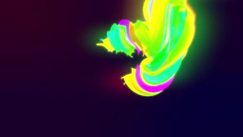 Dynamic Abstract Glowing Twisting Shapes Visual Animation