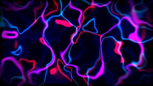 Abstract Neon Wavy Lines Looping Background Animation