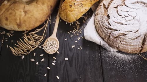 Fresh Homemade Whole Wheat Bread on a Background