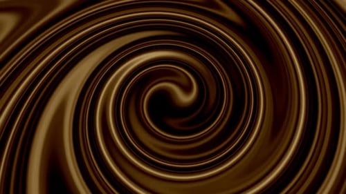 Abstract Swirling Dark Chocolate Liquid Background Loop