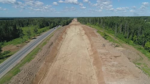 Highway Construction Aerial View