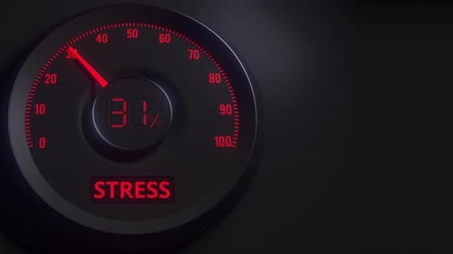 Red and Black Stress Meter or Indicator