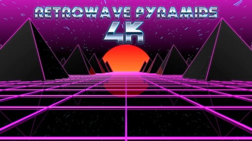 Retrowave-Pyramiden 4K