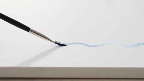 Painting Process Art School Paintbrush Blue Set 2