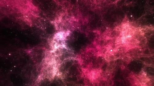Journey Through a Vibrant Cosmic Nebula and Starfield