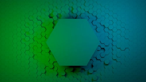 Geometric Hexagon Grid Animation for Logo Reveals