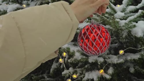 Sapin de Noël en plein air