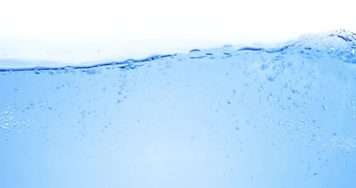 Many Bubbles in Water Close Up Abstract Water Wave with Bubbles in Slow Motion