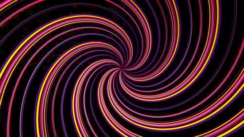 Colorful Geometric Swirling Spiral Lines Background Animation