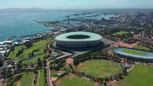 Aerial View of Football Stadium