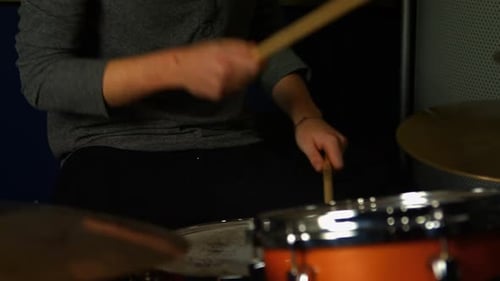 Man playing a drums