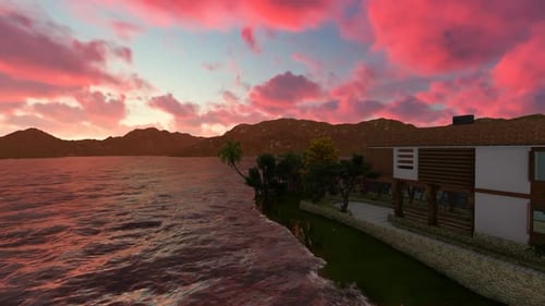 Sunrise over the river