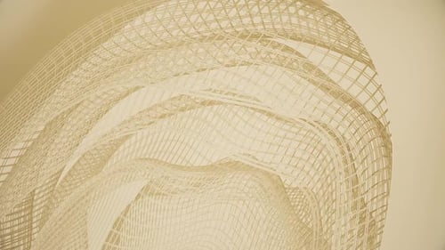 Wavy Grid Corporate Yellow Background